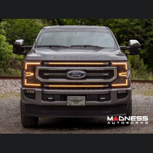 Ford Super Duty LED Grille - XBG Series - Morimoto - Chrome - Amber DRL